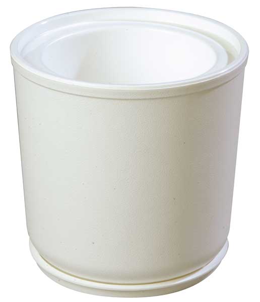 Food Crock, 2 Qt Cap, White, Incl. Coaster