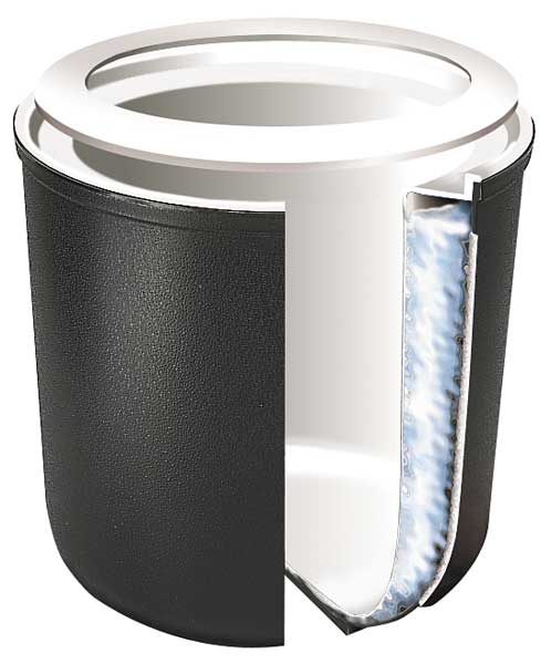 Food Crock, 2 Qt Cap, Black, Incl. Coaster