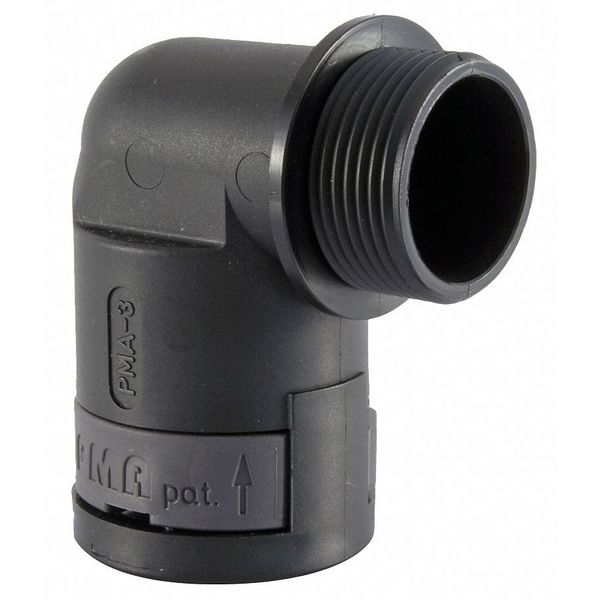Elbow 90 deg., 0.830 in., Black, Polyamides