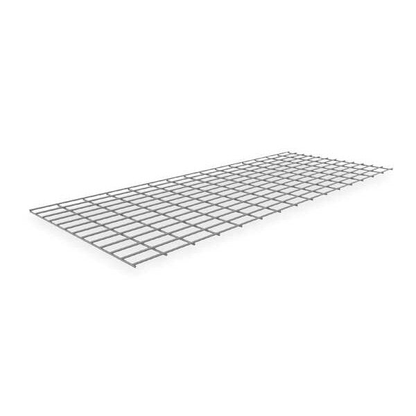 Decking, Steel Wire, 60 in W, 24 in D, Zinc, Zinc Finish, Gauge: 5