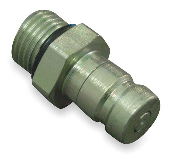 Hydraulic Quick Connect Hose Coupling, Steel Body, Push-to-Connect Lock, 1/2
