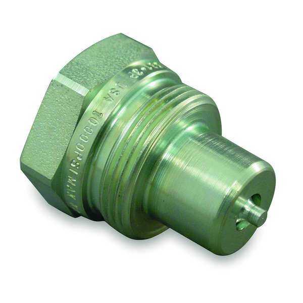 Hydraulic Quick Connect Hose Coupling, Steel Body, Thread-to-Connect Lock, 3/8