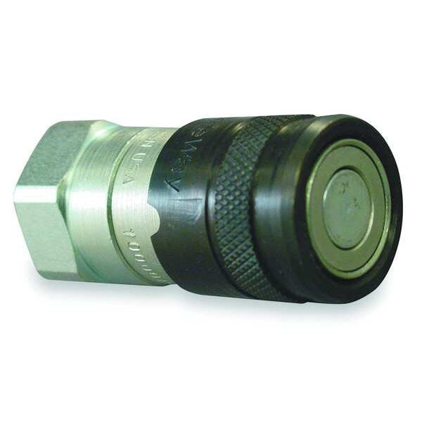 Hydraulic Quick Connect Hose Coupling, Steel Body, Push-to-Connect Lock, 1