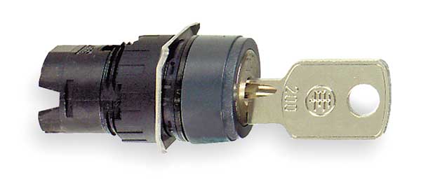 Non-Illum Selector Swtch, 16mm, 2 Pos, Keyd