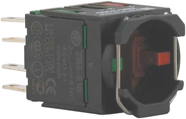 Contact Block, 1NO/1NC Slow Break, 16mm