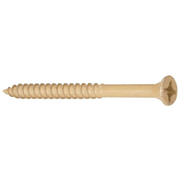 Wood Screw, #9, 2 in, Advanced Corrosion Resistance Steel Flat Head 495 PK