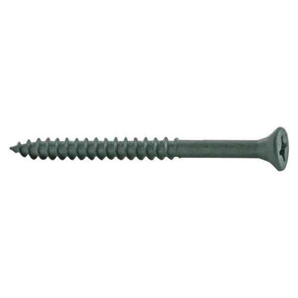 Wood Screw, #9, 2 in, Advanced Corrosion Resistance Steel Flat Head 495 PK