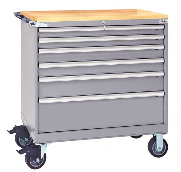 Mobile Service Bench, Light Gray, 440 lb.