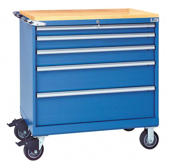 Mobile Service Bench, Bright Blue, 440 lb.