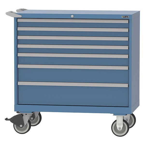 Mobile Workbench Cabinet, Bright Blue