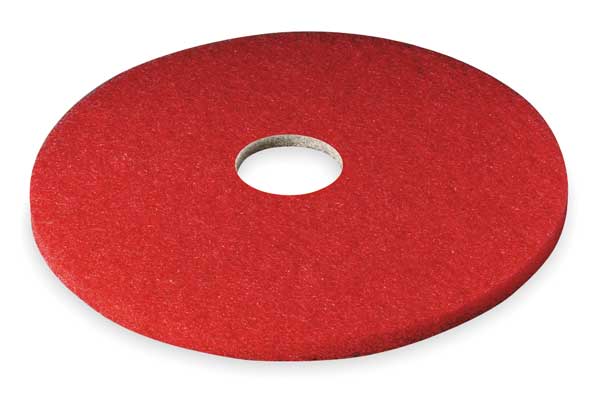 Buffing Pad, 24 In, Red, PK5