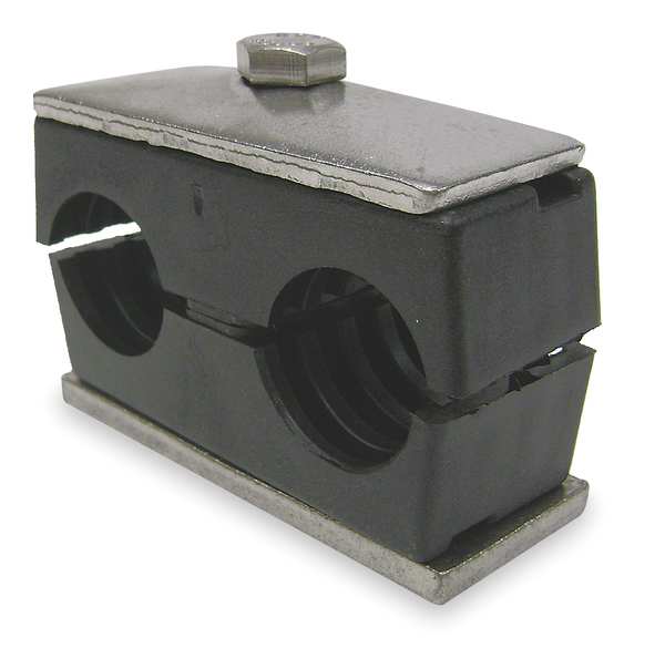 Tube Clamp Kit, Tube Sz 3/4 In, 304SS