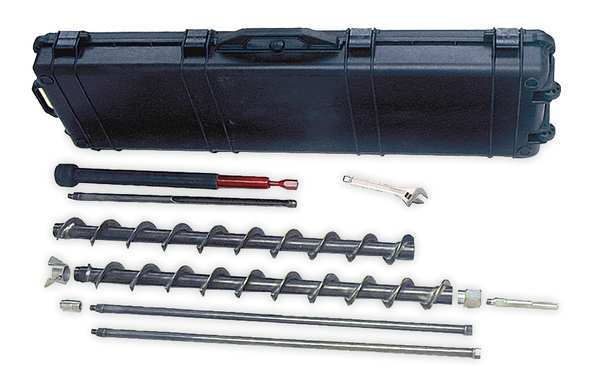 Hollowstem Auger Kit, Dia 3 In, Depth 6 Ft