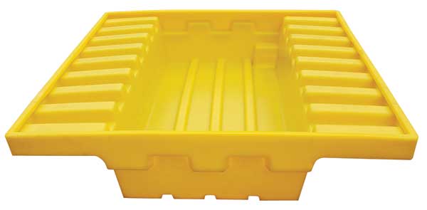 Rack Containment Sump, 66 gal Spill Capacity, 4 Drum, 50 lbs., Polyethylene