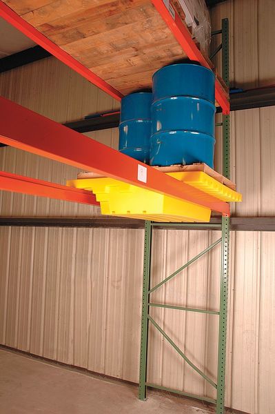 Rack Containment Sump, 66 gal Spill Capacity, 4 Drum, 50 lbs., Polyethylene