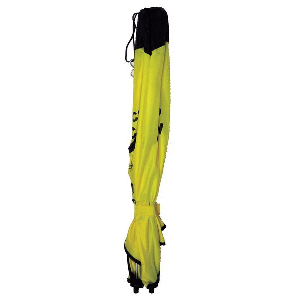 Safety Cone, 18 in Height, 18 1/2 in Width, Cloth, Triangle, English, Spanish