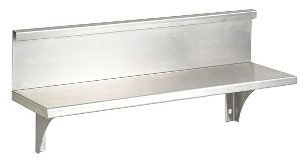 Utility Shelf w/Backsplash, 8-1/8x16x5In