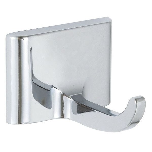 2 1/8 in W x 1 1/2 in H, Zamac, Bathroom Hook