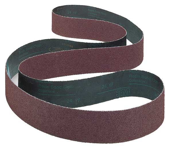 Sanding Belt, Coated, 3 1/2 in W, 15 1/2 in L, 30 Grit, Extra Coarse, Aluminum Oxide, 307EA, Brown