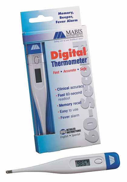 Digital Thermometer, Oral, 2-7/64 In. L