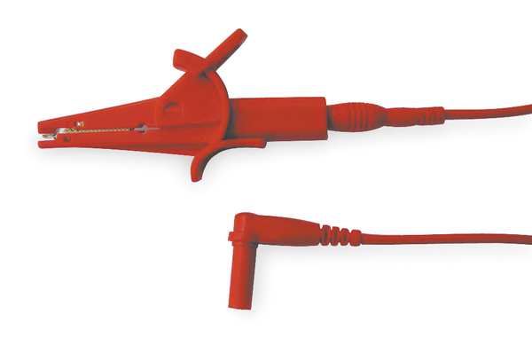 Alligator Clip Test Lead, 36 In, Red