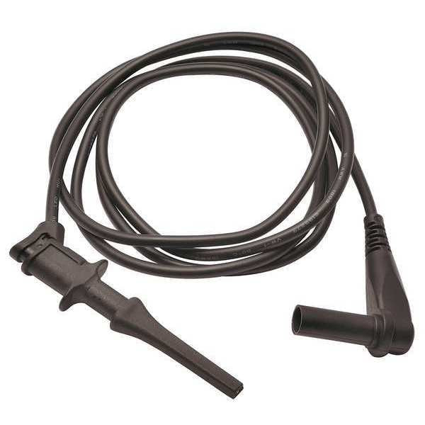 Hook Clip Test Leads, Length 40 In, Black