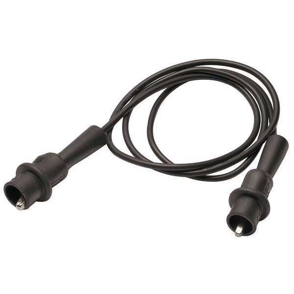 Patch Cord, Alligator Clip, 40In, Black