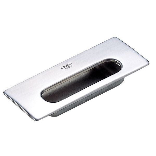 Recessed Pull Handle, Stainless Steel, Satin, Threaded Holes