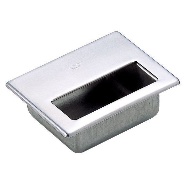 Recessed Pull Handle, Stainless Steel, Satin, Threaded Holes