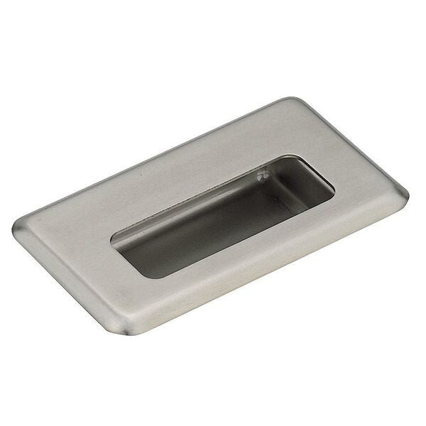 Recessed Pull Handle, Stainless Steel, Satin, Threaded Holes