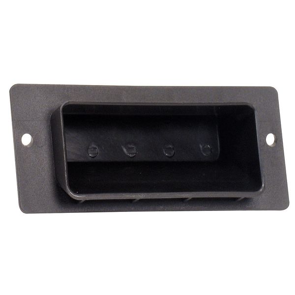Recessed Pull Handle, Polypropylene, Unthr. Through Holes
