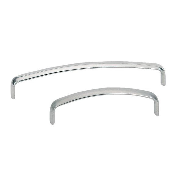 Pull Handle, Satin, 3-1/2 In. H, Satin, Threaded Holes