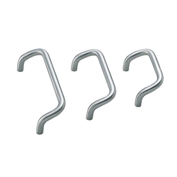 Offset Pull Handle, 304 Stainless Steel, Satin, Threaded Holes