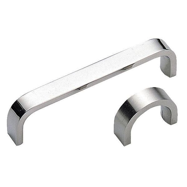 Pull Handle, Stainless Steel, 4 In. H, Satin, Threaded Holes
