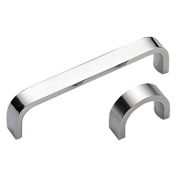 Pull Handle, SS, 4 In. H, Polished, Threaded Holes