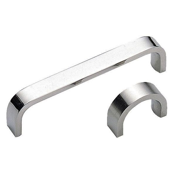 Pull Handle, 3 In. H, Polished, Threaded Holes