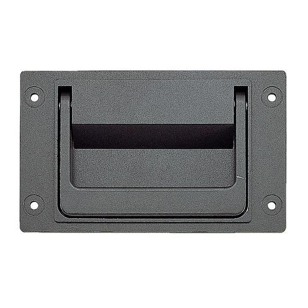 Rec. Fold Pull Handle, Zinc Plated, zinc plated, Unthr. Holes