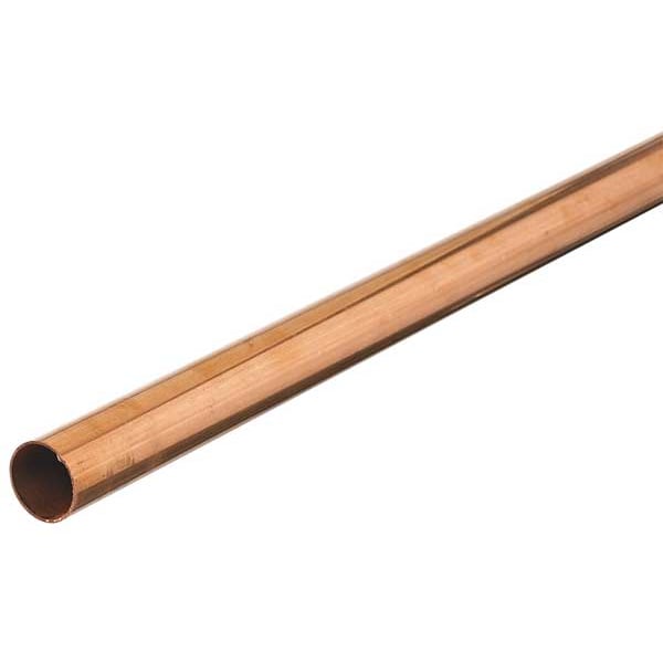 Straight Copper Tubing, 5/8 in Outside Dia, 2 ft Length, Type L