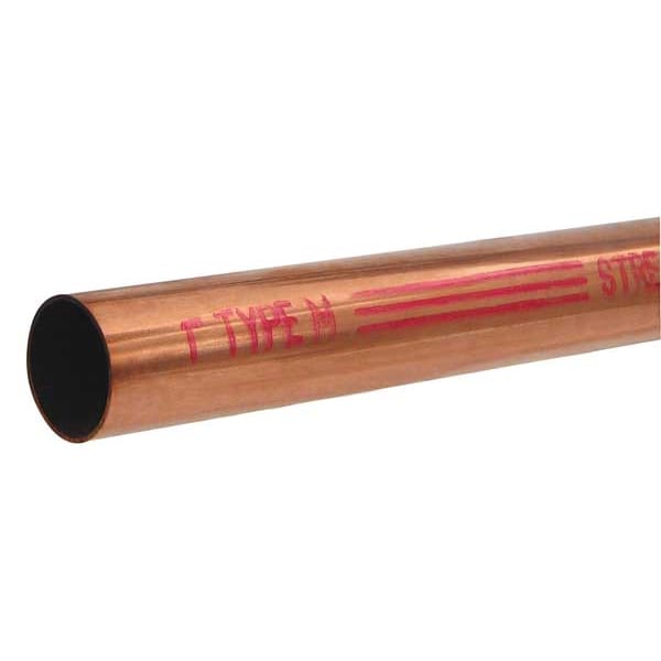 Straight Copper Tubing, 1 1/8 in Outside Dia, 5 ft Length, Type M