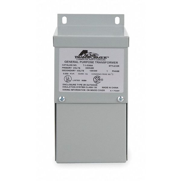 Transformer, 1kVA, 120/240V, Wall