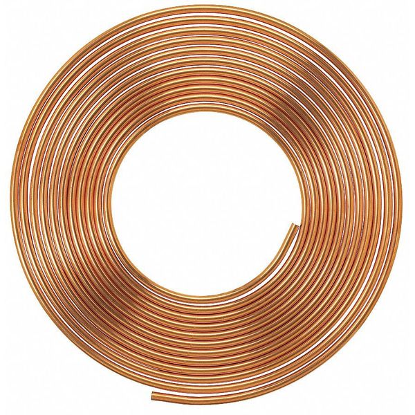 Coil Copper Tubing, 1 5/8 in Outside Dia, 60 ft Length, Type K