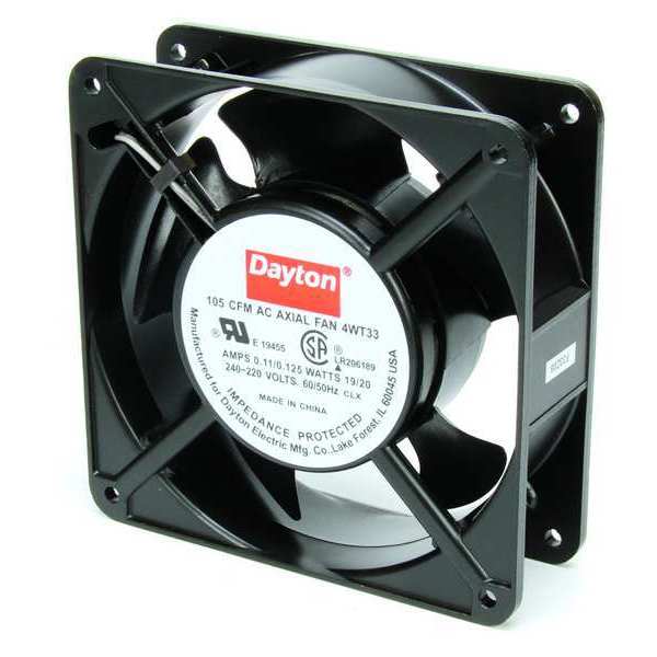 Axial Fan, Sqaure, 105 CFM, 230V AC, 1 Phase