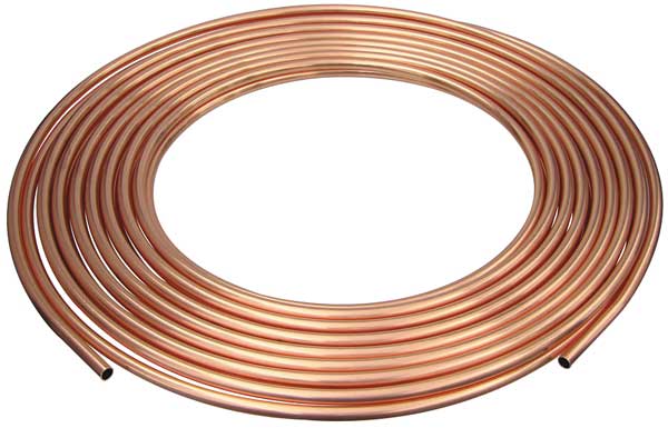 Coil Copper Tubing, 7/8 in Outside Dia, 100 ft Length, Type ACR
