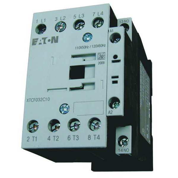 IEC Magnetic Contactor, 4 Poles, 208 V AC, 25 A, Reversing: No