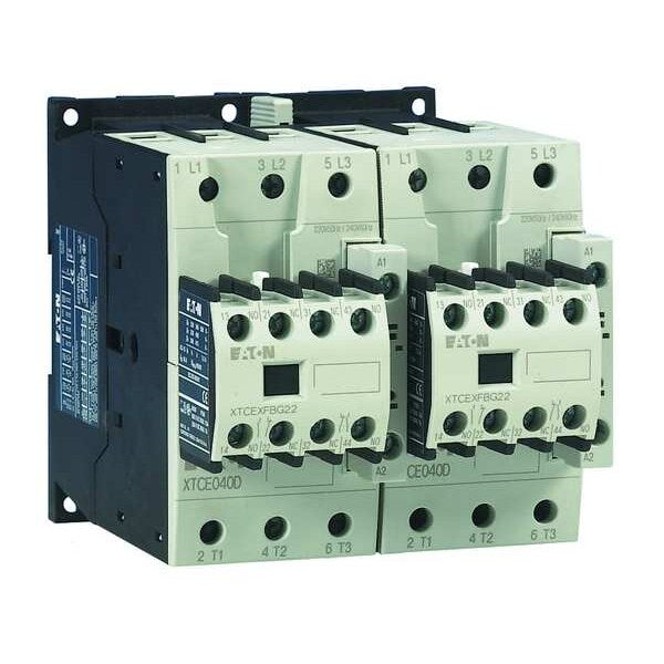 IEC Magnetic Contactor, 3 Poles, 208 V AC, 40 A, Reversing: Yes