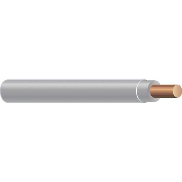 Building Wire, THHN, 12 AWG, 2,500 ft, Gray, Nylon Jacket, PVC Insulation