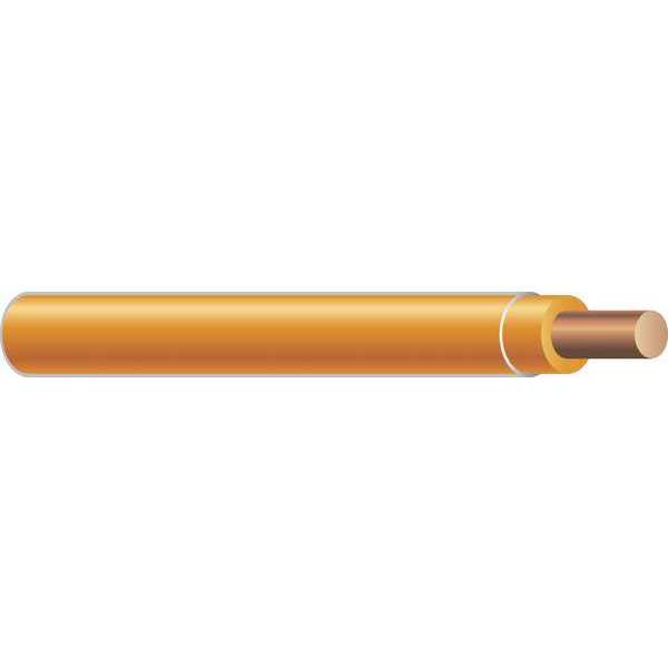 Building Wire, THHN, 10 AWG, 500 ft, Orange, Nylon Jacket, PVC Insulation