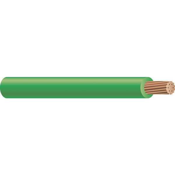 Building Wire, THHN, 3 AWG, 500 ft, Green, Nylon Jacket, PVC Insulation