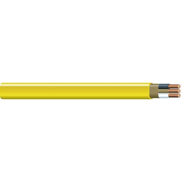 Building Cable, 12 AWG, 2 Conductors, 250 ft, NM-B, Solid Design, PVC Jacket & Insulation, Yellow