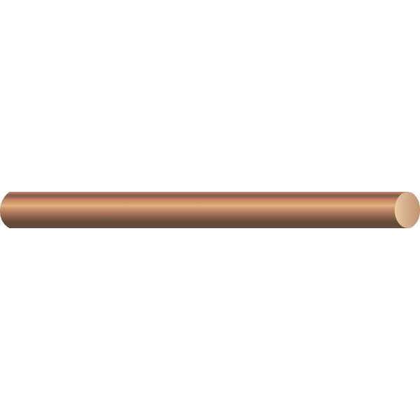 Bare Copper Grounding Wire, 6 AWG, 25 ft, None Insulation